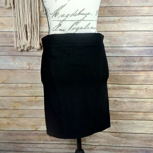 Helmut Lang | ‘Gala’ Classic Black Jersey Knit Stretch Bodycon Pencil Midi Skirt - Picture 5 of 8